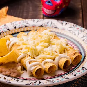 Plate of flautas